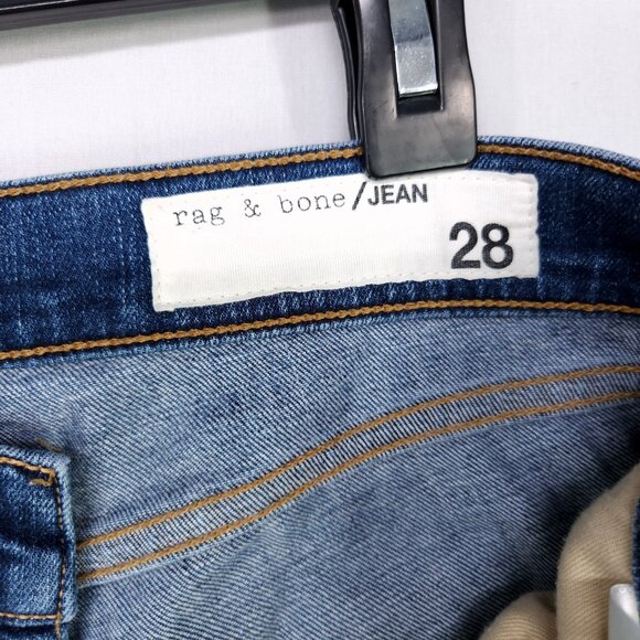 Rag & Bone Jeans 28 Womens Blue High Rise Skinny Distressed Stretch - Picture 10 of 15